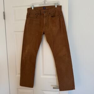 GAP Brown Corduroy Pants Men’s 32x30 Slim Fit 5-Pocket Denim Style Cord Pants
